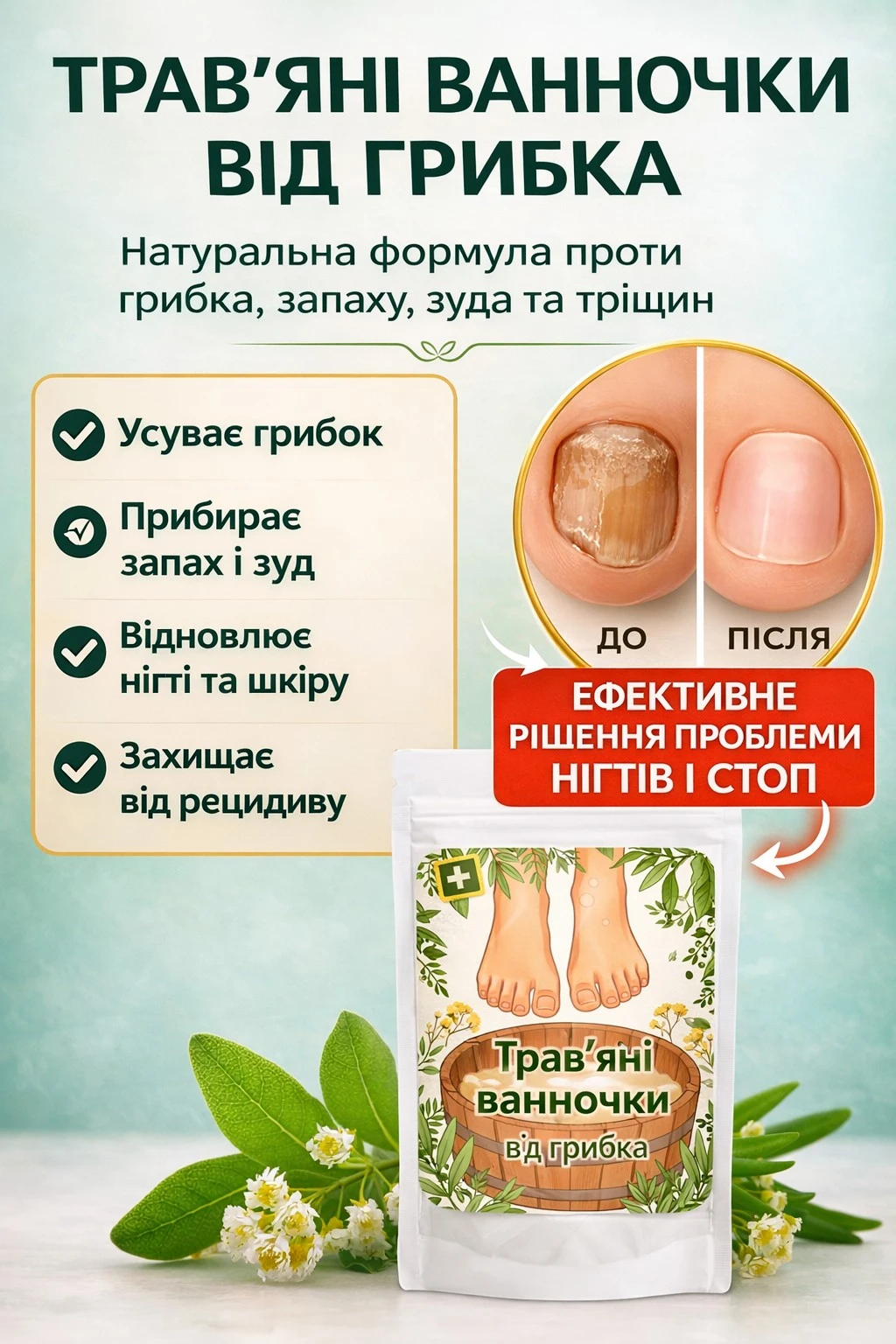 Трав’яні ванночки від грибка