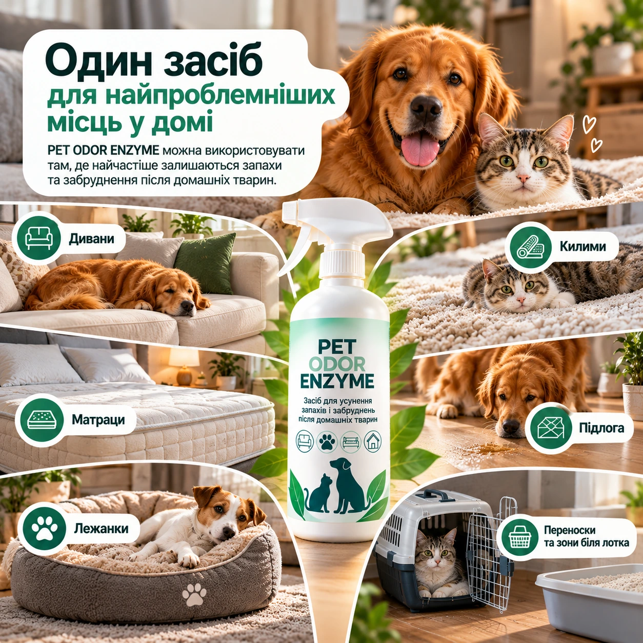 Де використовувати PET ODOR ENZYME